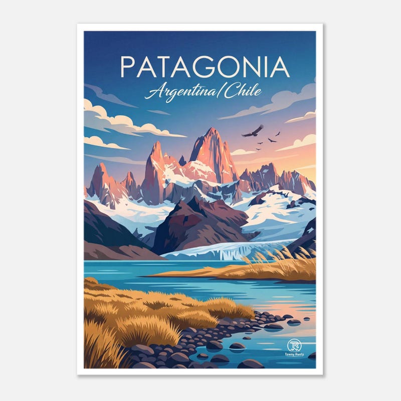 Patagonia travel art print