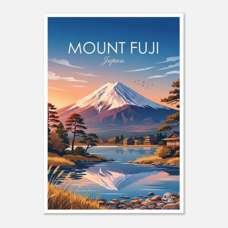 Mount Fuji travel art print