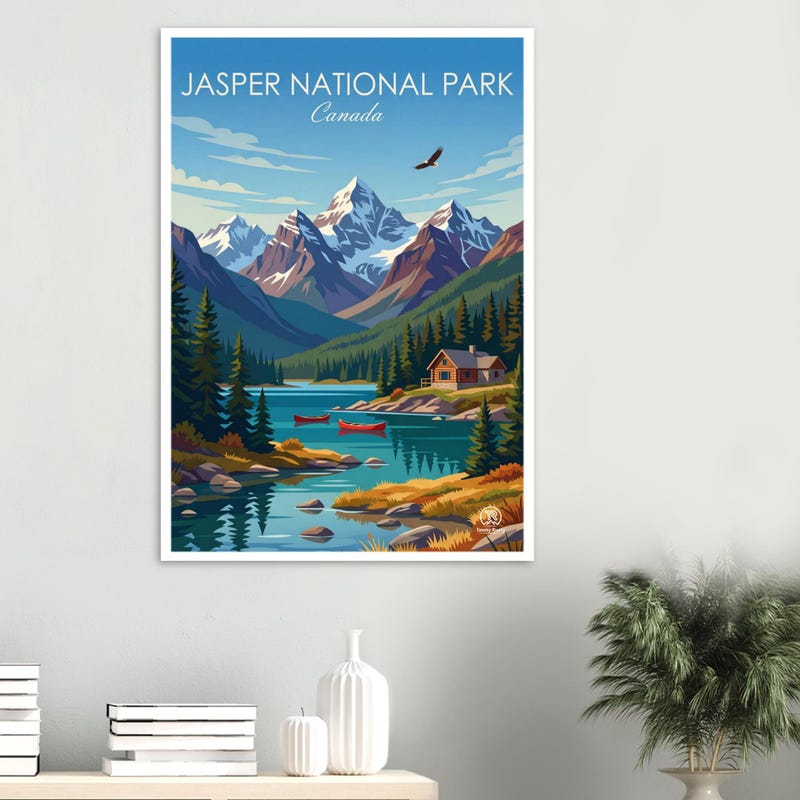 Jasper National Park travel art print