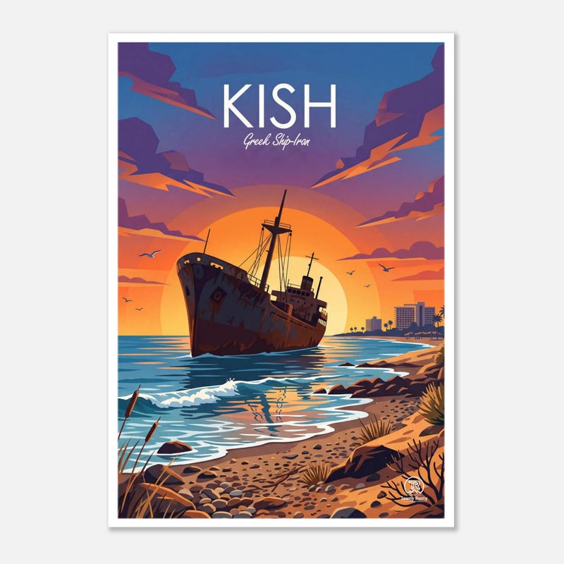 Kish Island Sunset travel art print