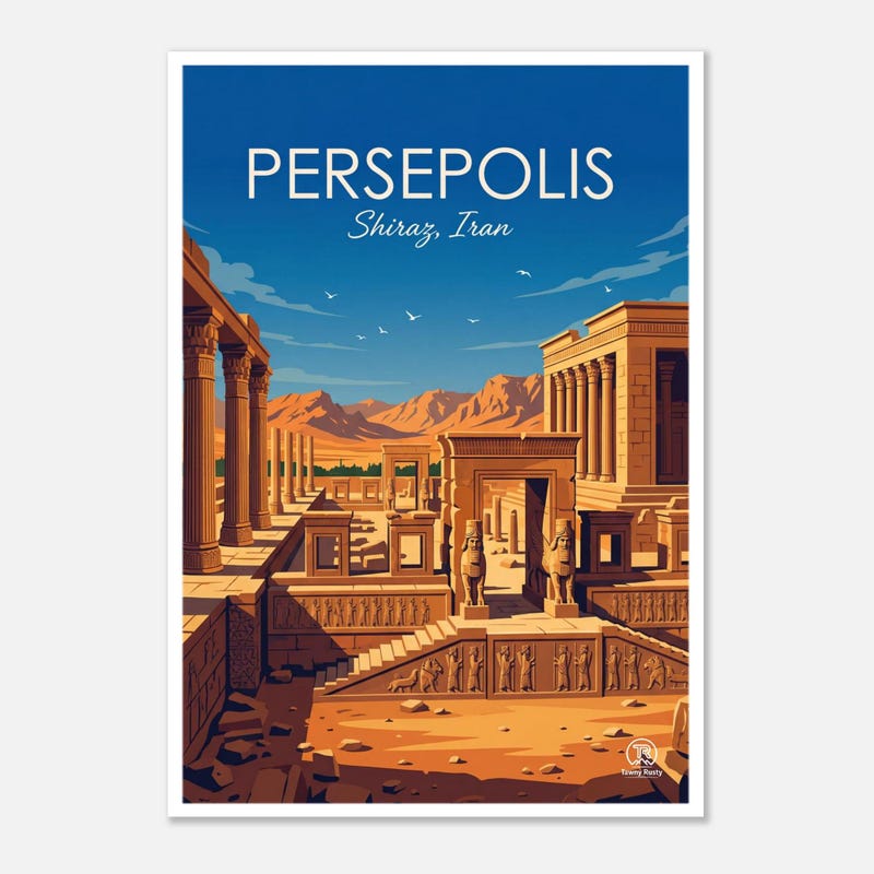 Persepolis travel art print