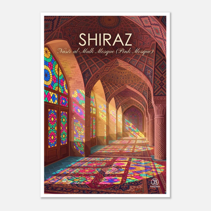 Nasir al-Mulk Mosque travel art print