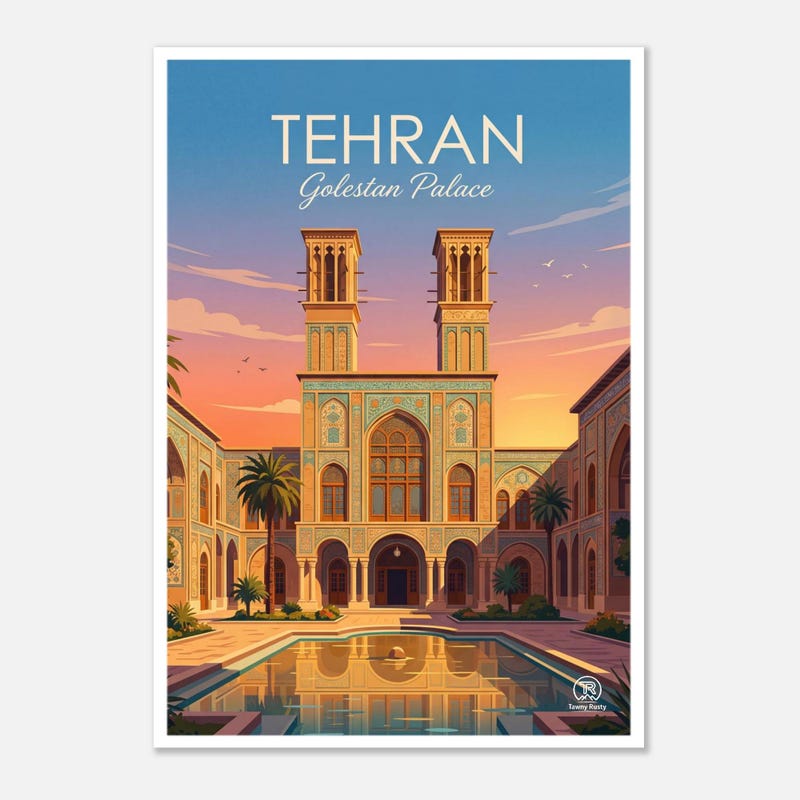 Golestan Palace travel art print