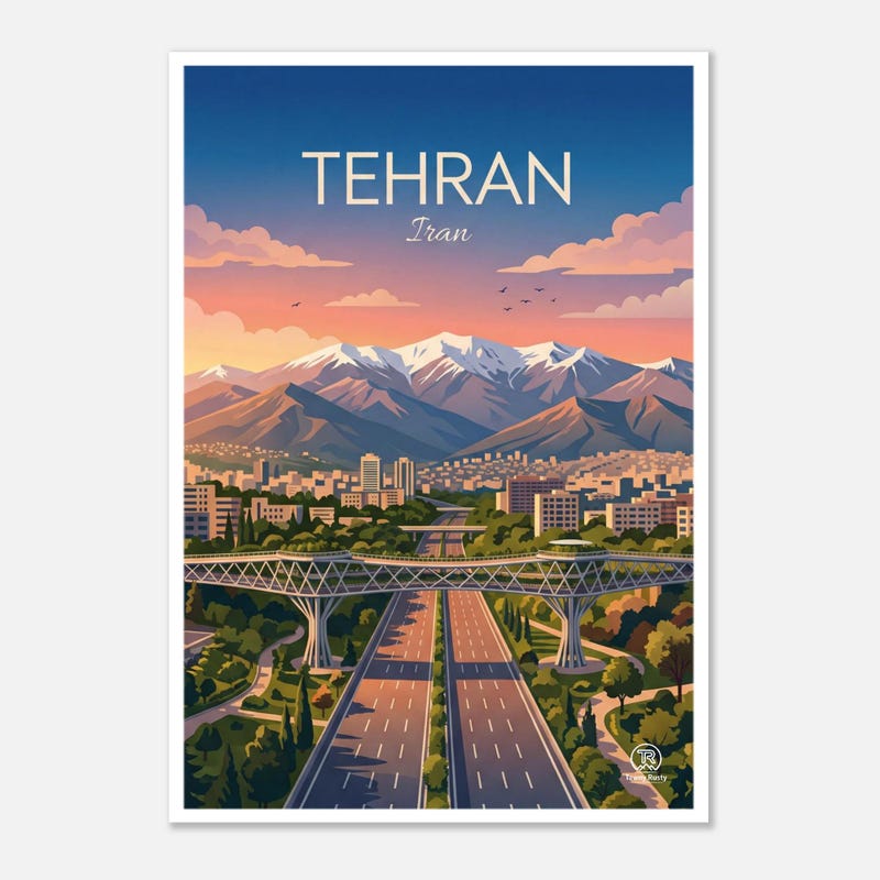 Tabiat Bridge travel art print