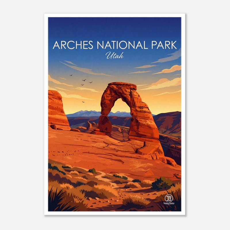 Arches National Park travel art print