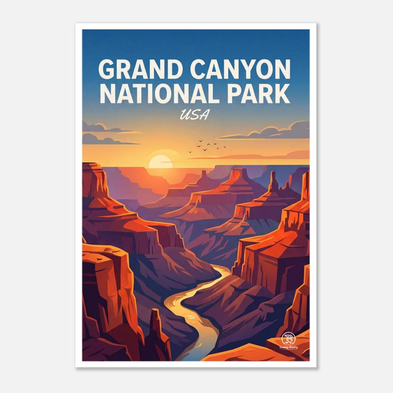 Grand Canyon travel art print